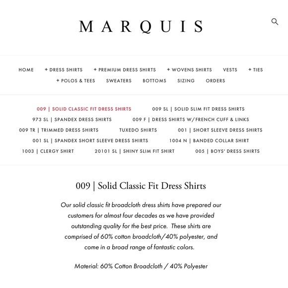 Marquis - Men Solid Classic Fit Dress Shirts - 14 1/2. (S). 32-33. - Silver - Picture 2 of 4